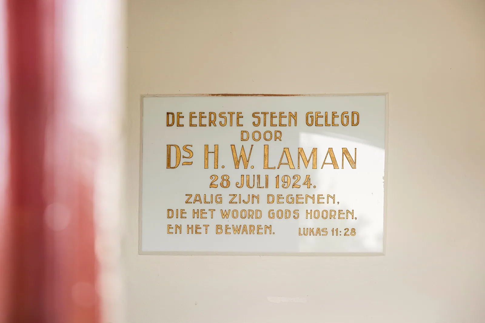 Zuiderkerk, Assen – de gedenksteen van de eerste steenlegging