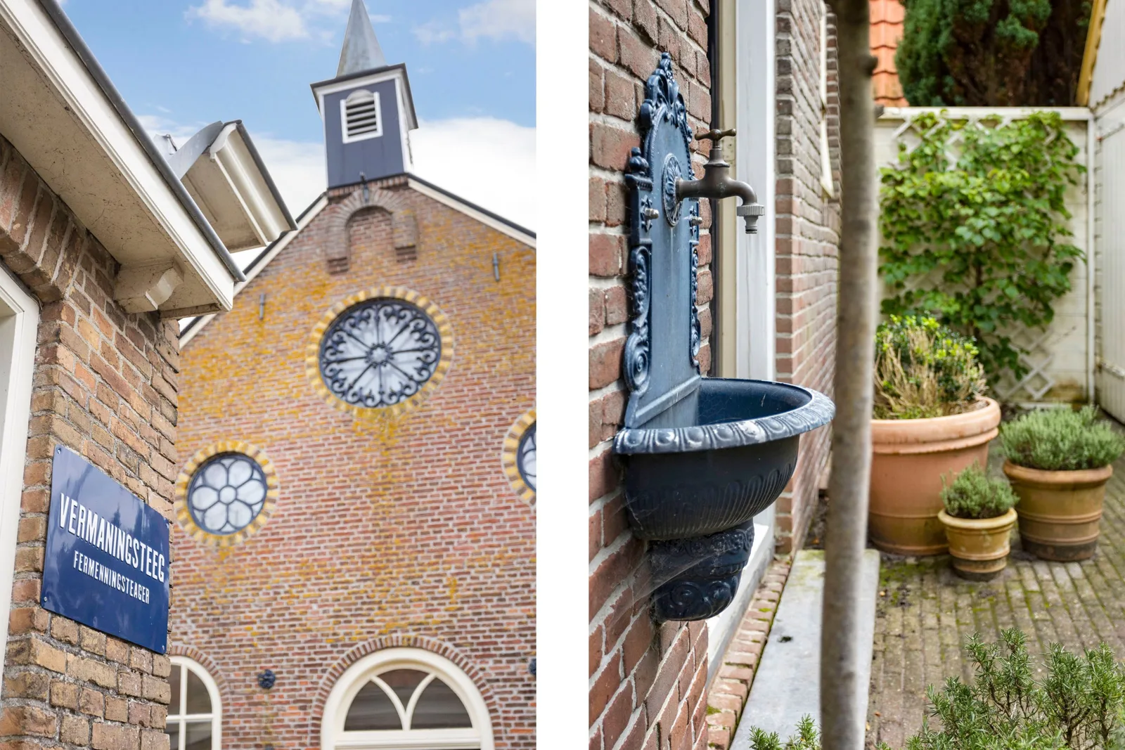 Kleine Vermaning, Hindeloopen – de voorgevel met de blauwe deur